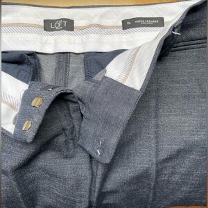 Ann Taylor Loft Pants Womens Size 10p Marisa Trouser Blue Straight Leg Stretch